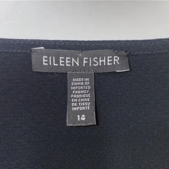 Eileen Fisher Womens Tencel Wrap Career Dress Size 14 Knee Length EUC - Picture 11 of 12